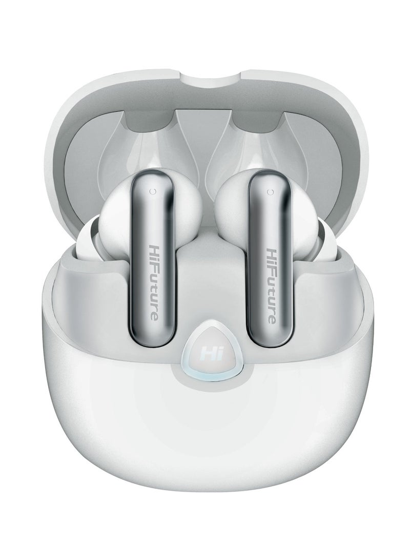 هاي فيوتشر سماعات أذن لاسلكية Hifuture Sonic Air بتقنية بلوتوث 5.3 - خاصية إلغاء الضوضاء ENC، صوت ستيريو عالي الدقة، تحكم باللمس، عمر بطارية طويل مع علبة شحن - Image 1